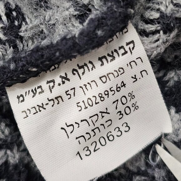 💥Golf Creation Knit Special Edition Cotton Blend Holiday Gray And blue Sweater - Picture 6 of 7